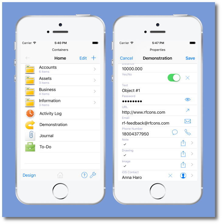 A screenshot of an app made by a swift developer for hire